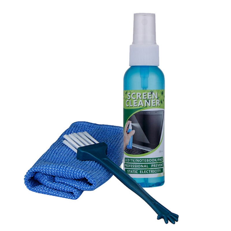 Screen Cleaner Spray - 1 takım fırça bez sıvı yüksek