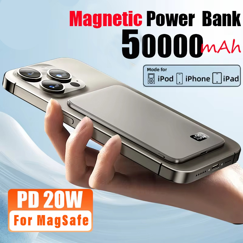 Power Bank Slim - 50000mAh Ultra İnce Güç Bankası Manyetik