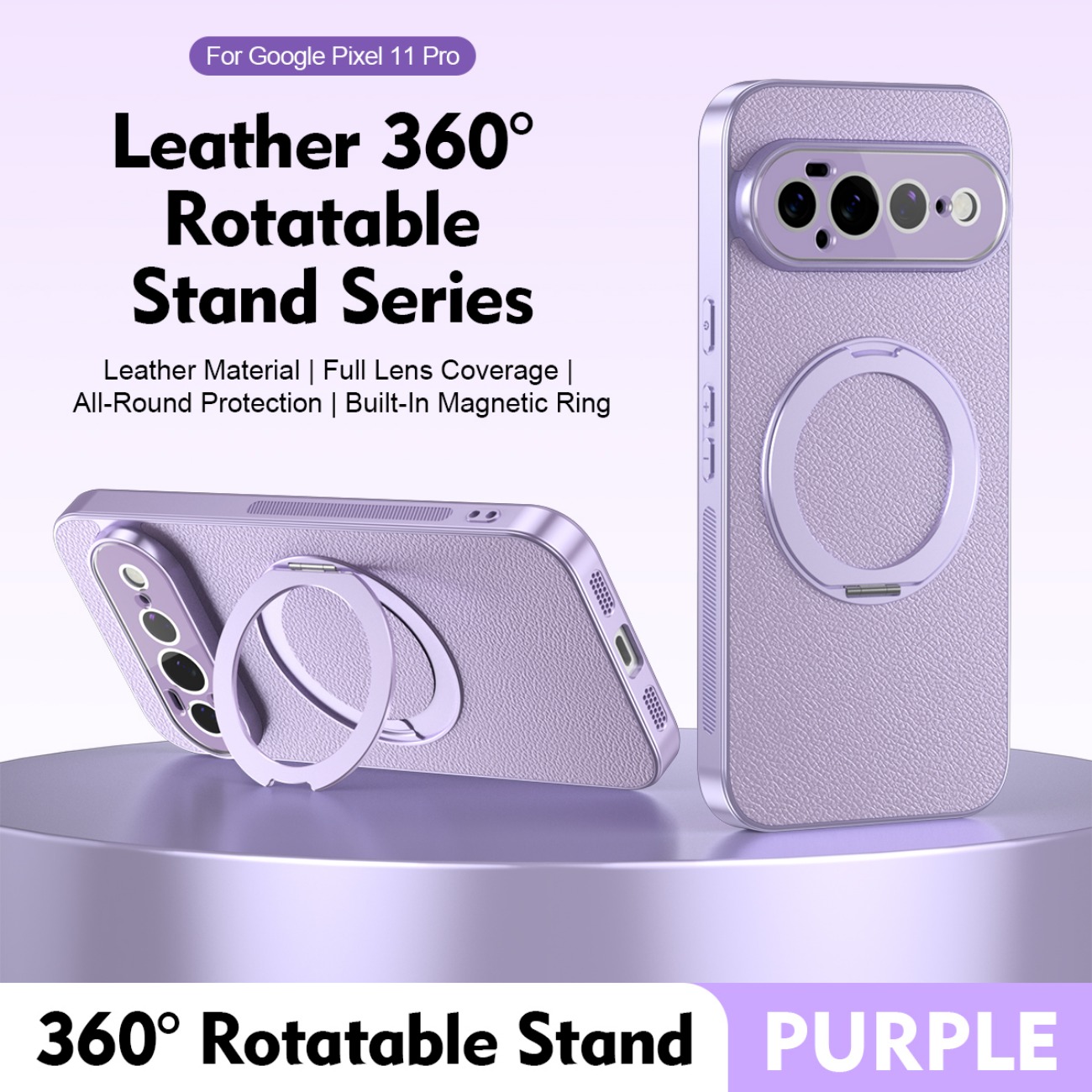 Phone Kickstand Ring - Magsafe Manyetik Deri Telefon Kılıfı için