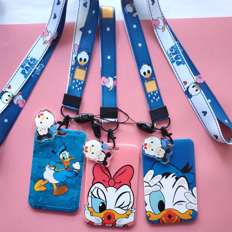 Neck Hanging Phone Holder - Yeni Donald Duck Karikatür Kordon Kart