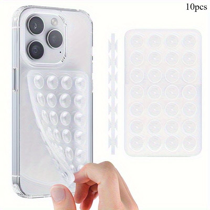 Desk Phone Stand - 10 Adet Çift Taraflı Silikon Vakumlu