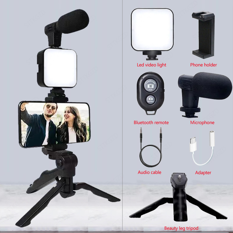 Youtube Phone Accessories - AY49 Akıllı Telefon Vlog Çekim Seti,