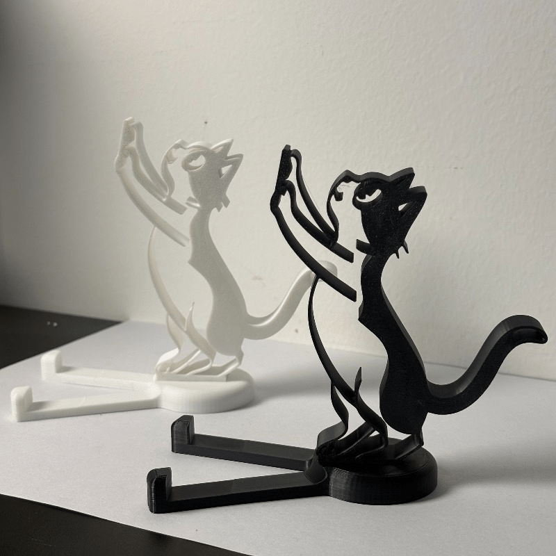 Soyut Oyuk Çizgili Kedi Telefo - Desk Phone Stand incelemesi ve fiyatı