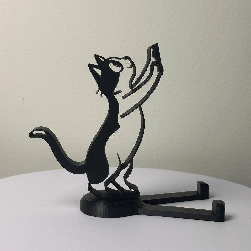 Soyut Oyuk Çizgili Kedi Telefo - Desk Phone Stand incelemesi ve fiyatı