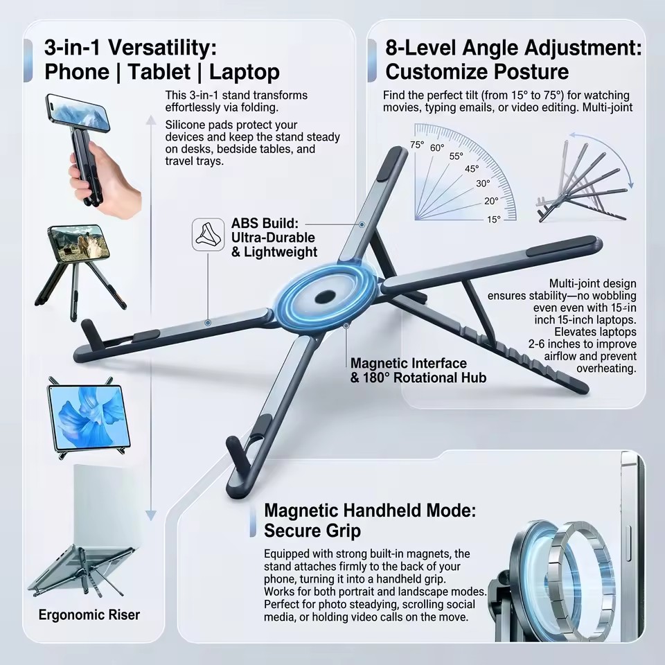 Taşınabilir Manyetik Telefon T - Desk Phone Stand incelemesi ve fiyatı