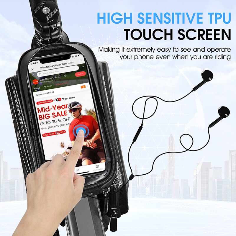 WEST BIKING Bisiklet Üst Boru  - Youtube Phone Accessories incelemesi ve fiyatı